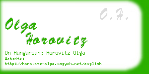 olga horovitz business card